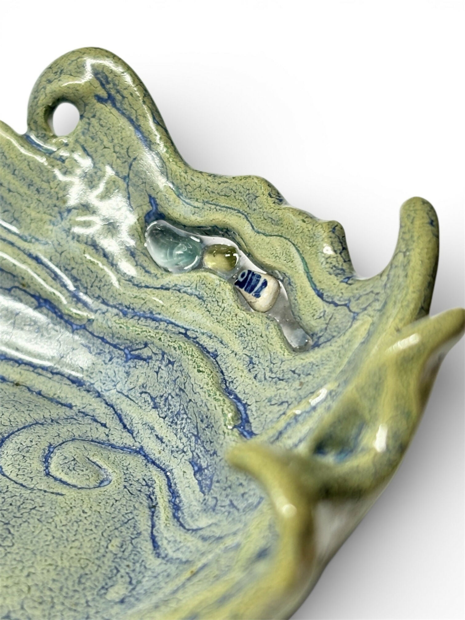 Textured Sea Glass Dish