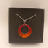 Red And Orange Enamel Hoop Earring