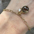 Handmade Gold Vermeil Smokey Quartz And Fresh Water Pearl Cable Chain Bracelet