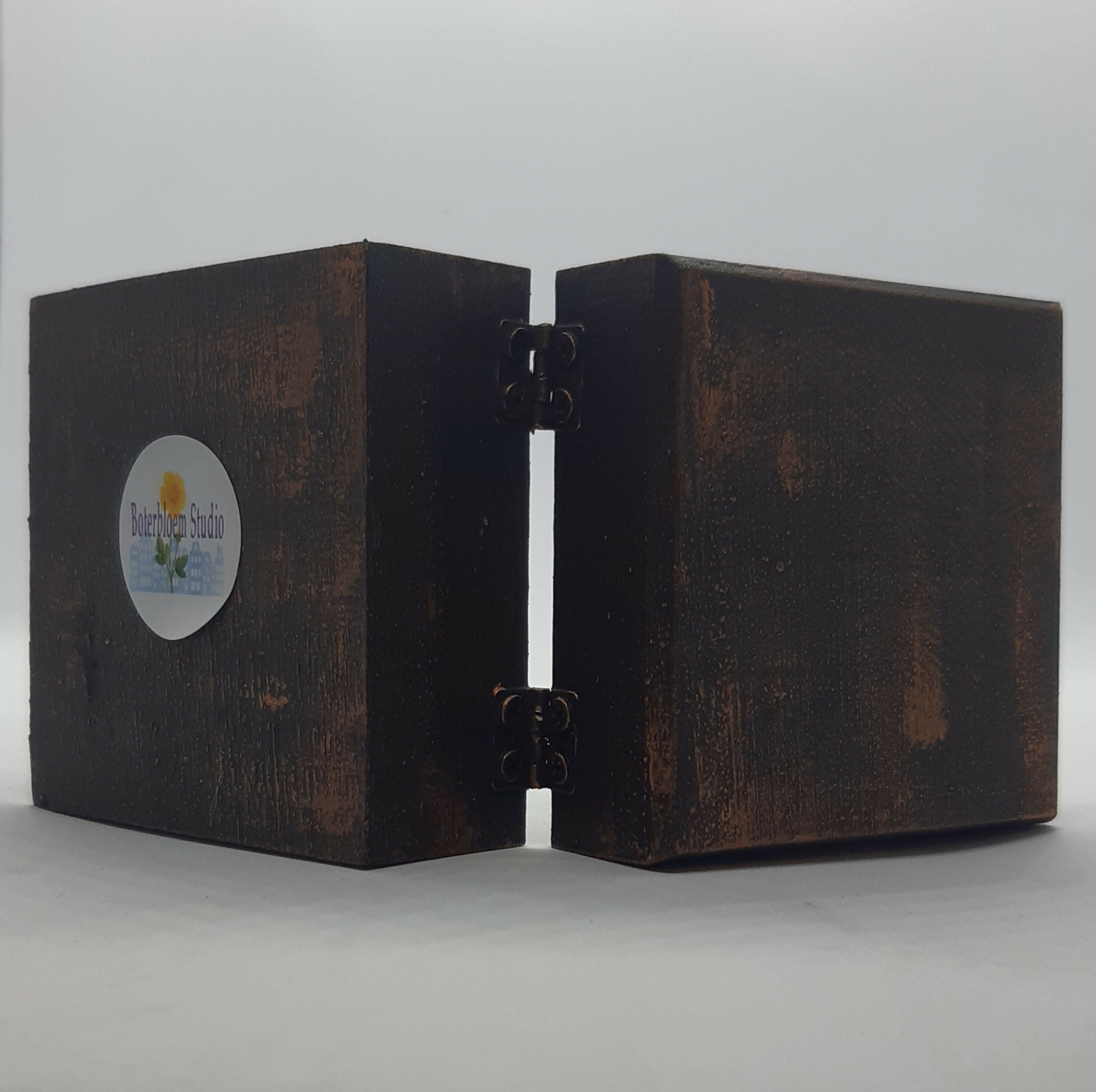 Clay Book and Mug Diorama in a Painted Box