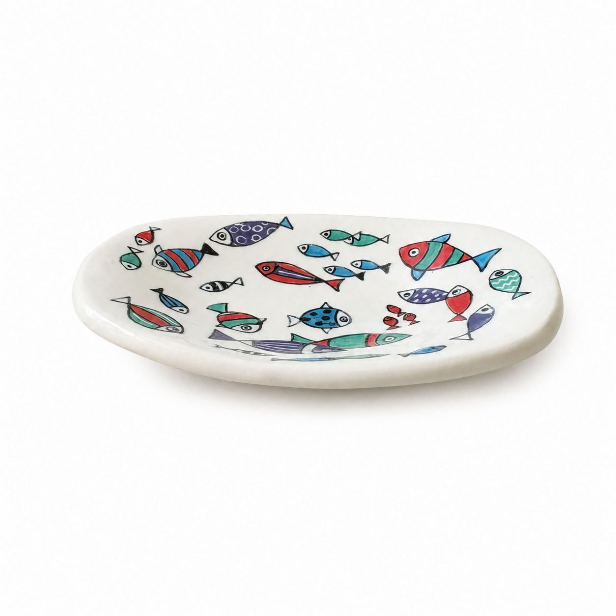 Porcelain Colourful Fish Dish