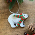 Polar Bear Decoration with Green And Red Scarf