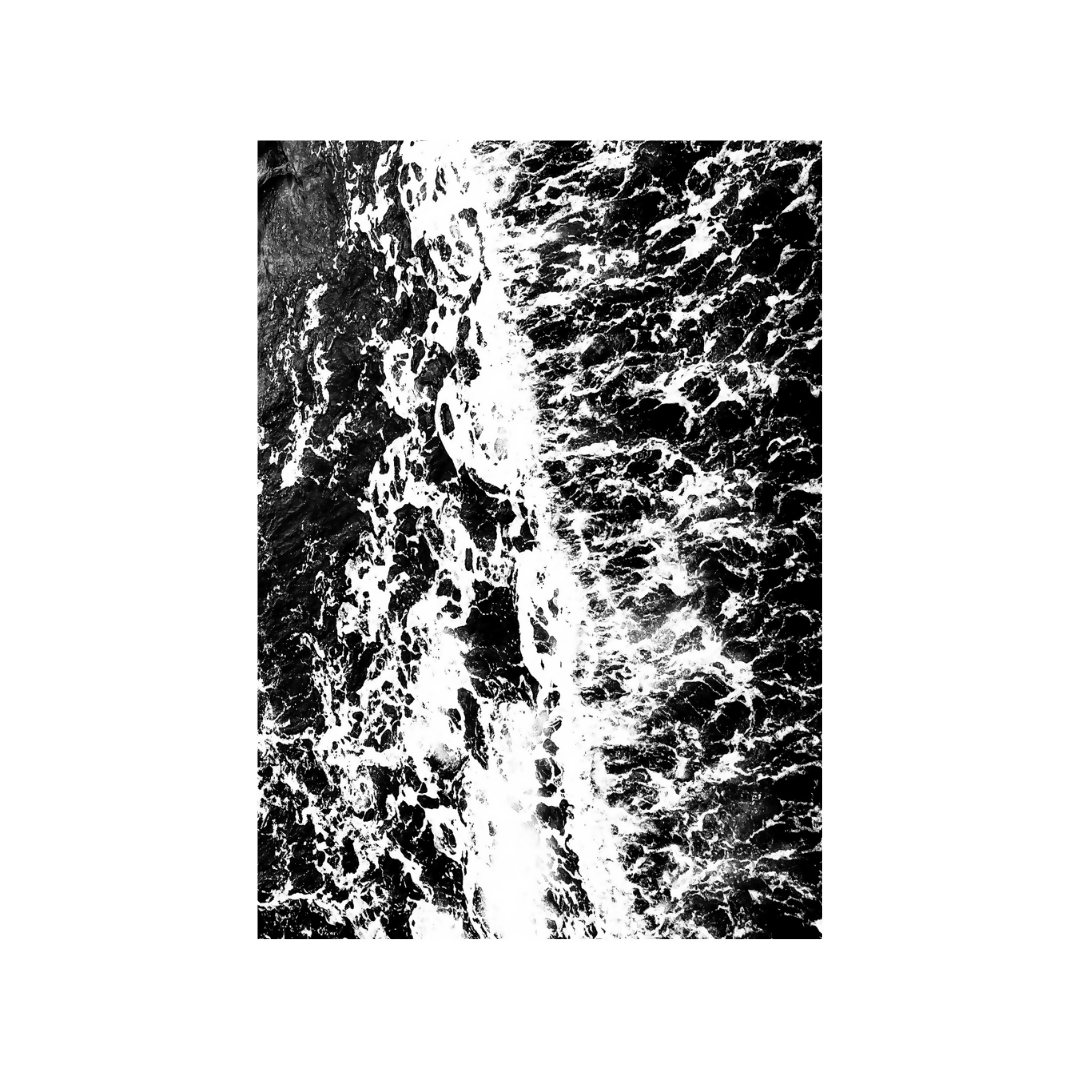 Sea Veins – Black & White Ocean Photography Print A3