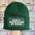 Easily Distracted By Dogs Cuffed Rectangular Patch Beanie Hat