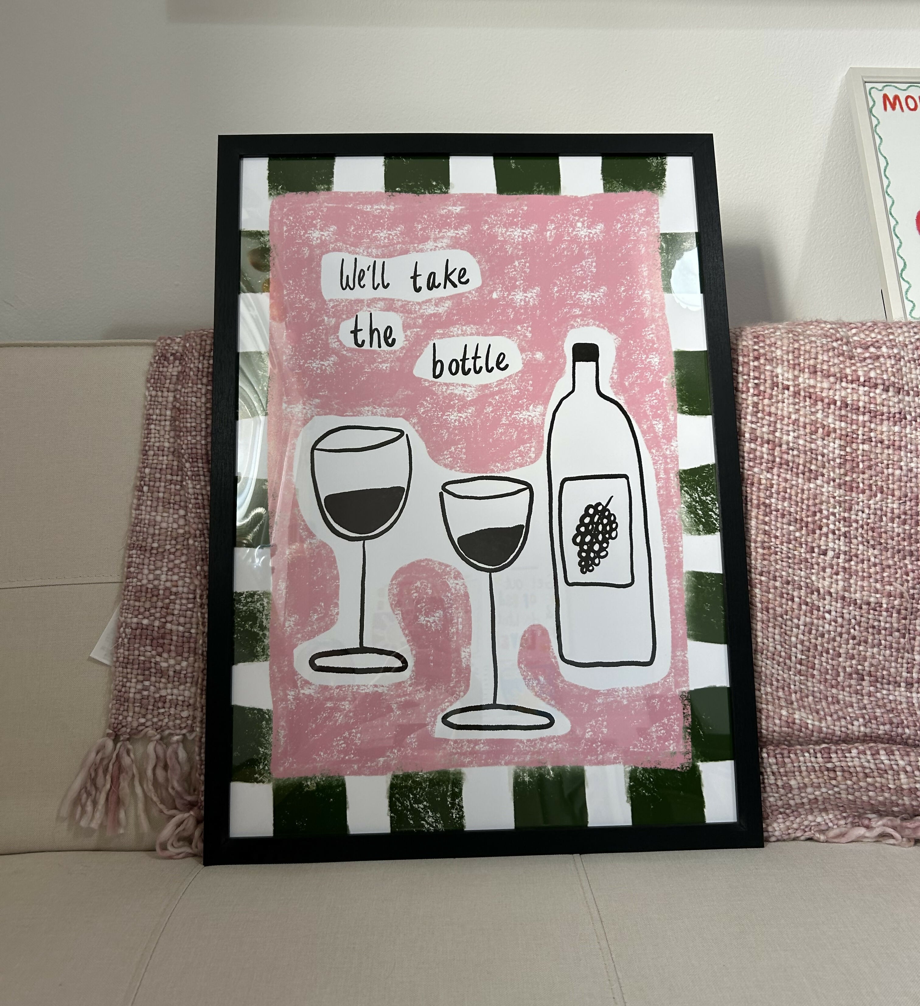 A2 Framed Take The Bottle Print