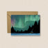 Northern Lights Cabin Illustrated Greetings Card