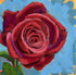 Red Rose Floral - Original Acrylic Painting