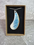 Unique Hand Crafted Cyan, Blue, Ivory and Sand Coloured Pendant