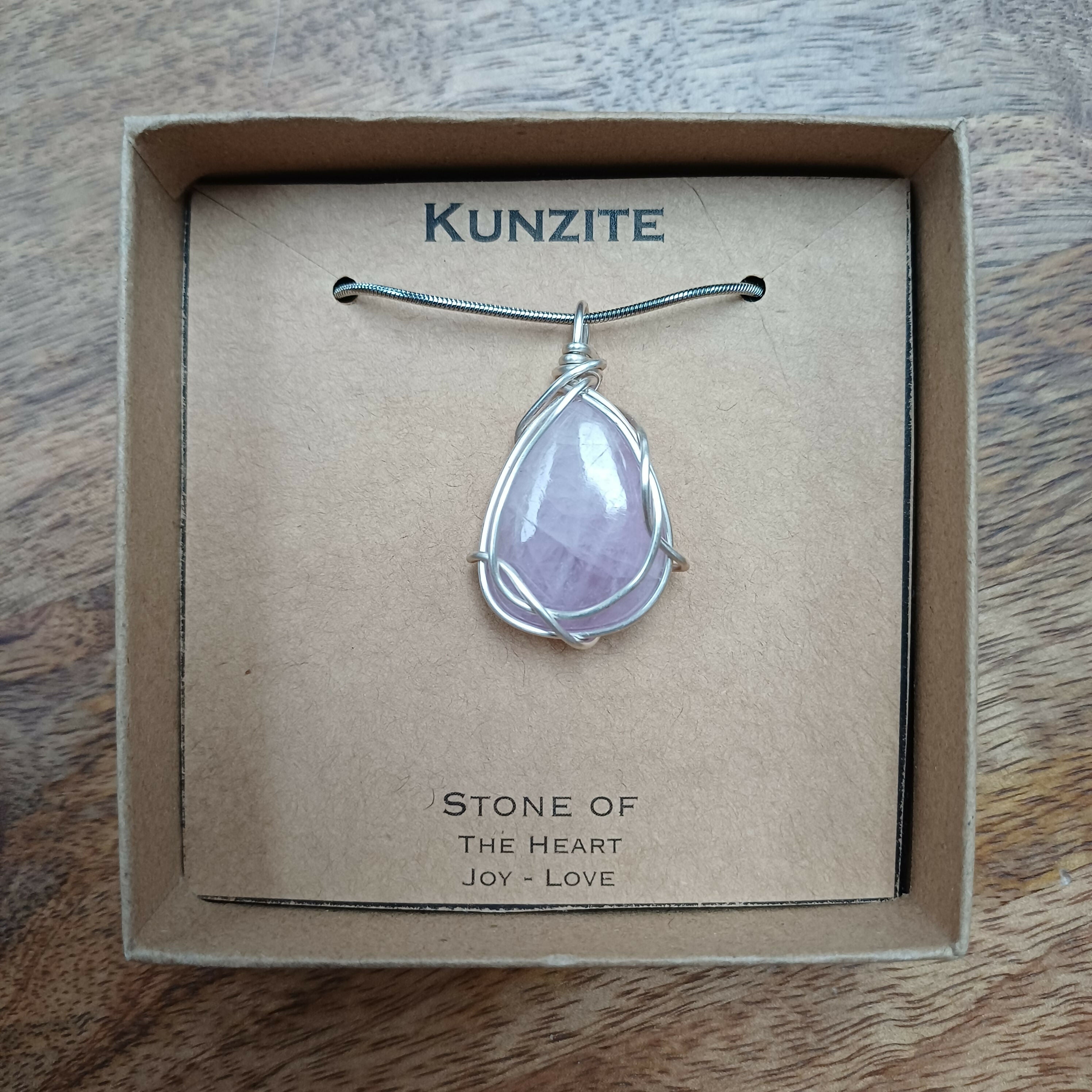 Kunzite Wire Wrapped Pendant