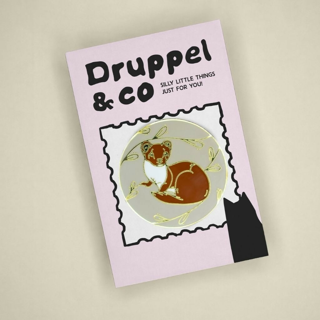 Weasel Enamel Pin
