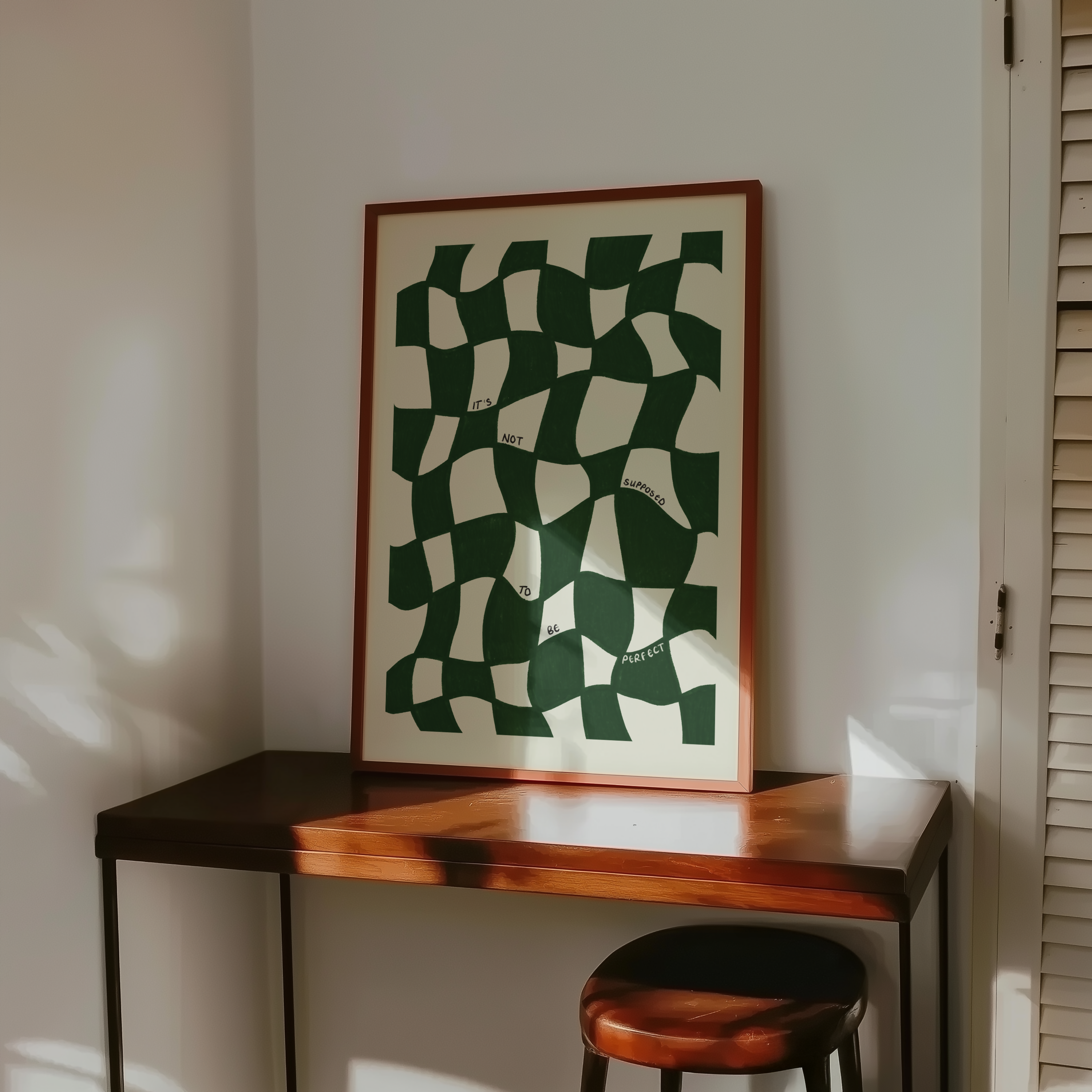 It's Not Supposed to be Perfect Checkered Print