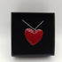Dark Red Enamel Heart Pendant