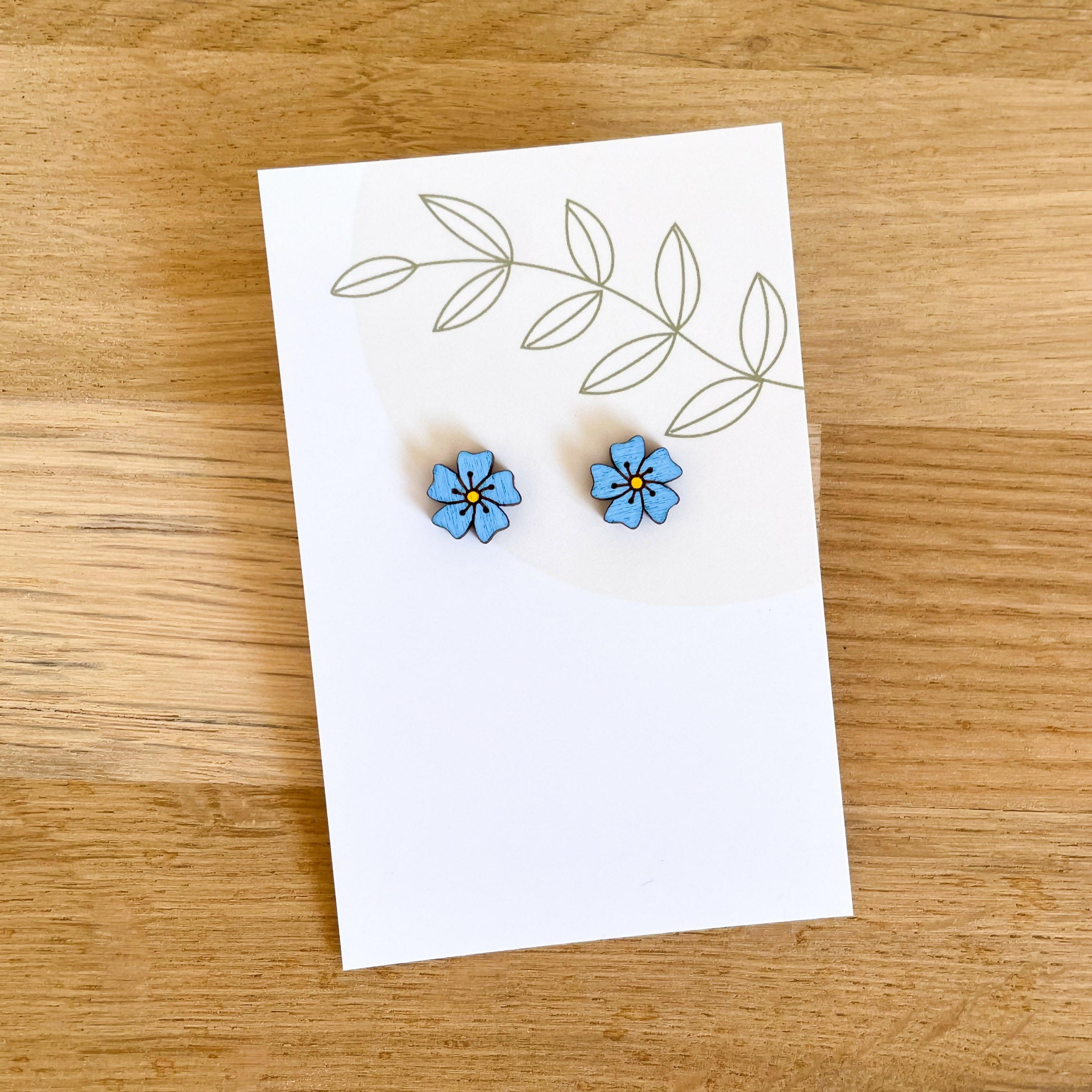 Blue Flower Stud Earrings