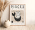 Pisces Star Sign Cat Print