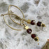 Handmade Gold Vermeil Garnet And Fresh Water Pearl Earrings