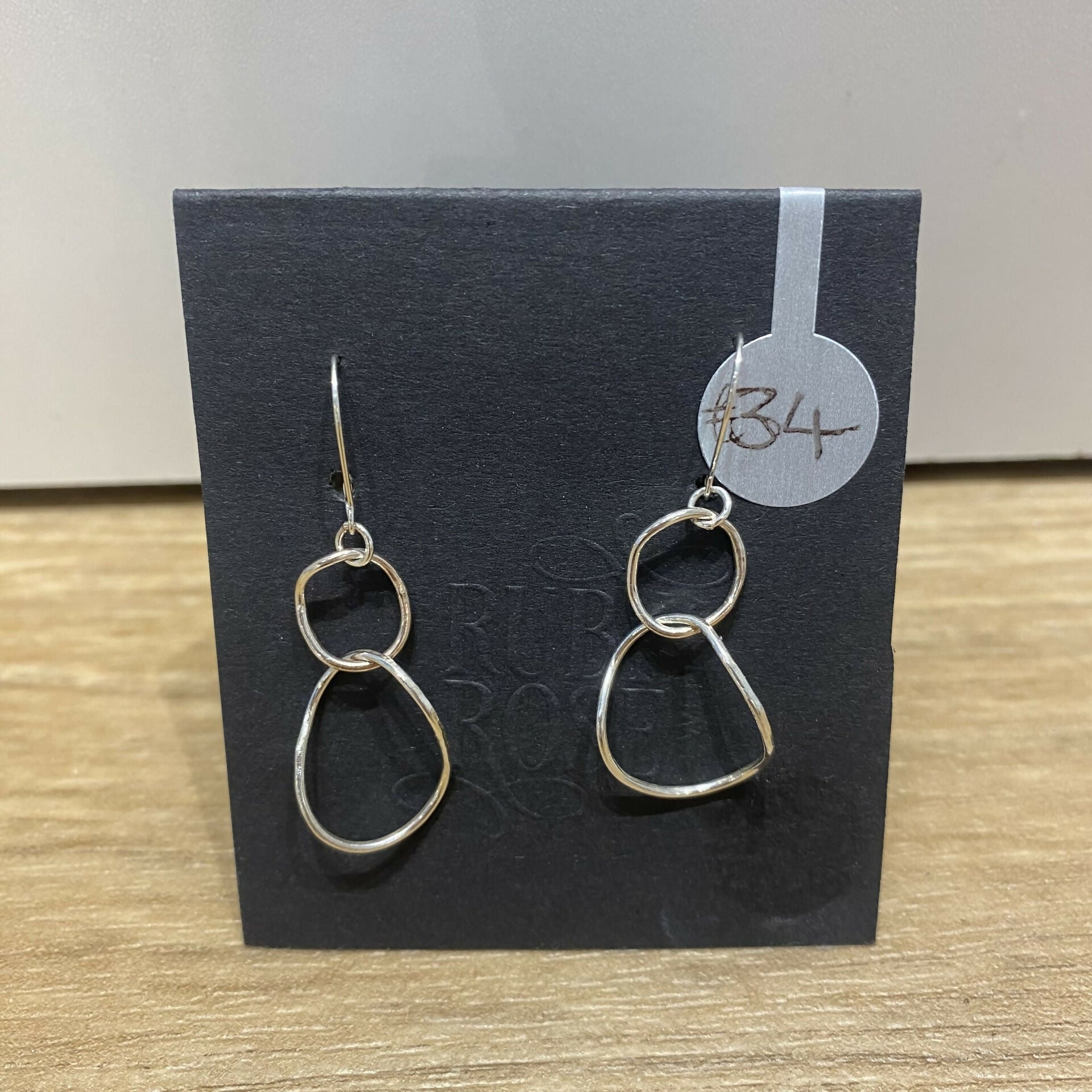 Silver Twisted Double Dangle Earrings