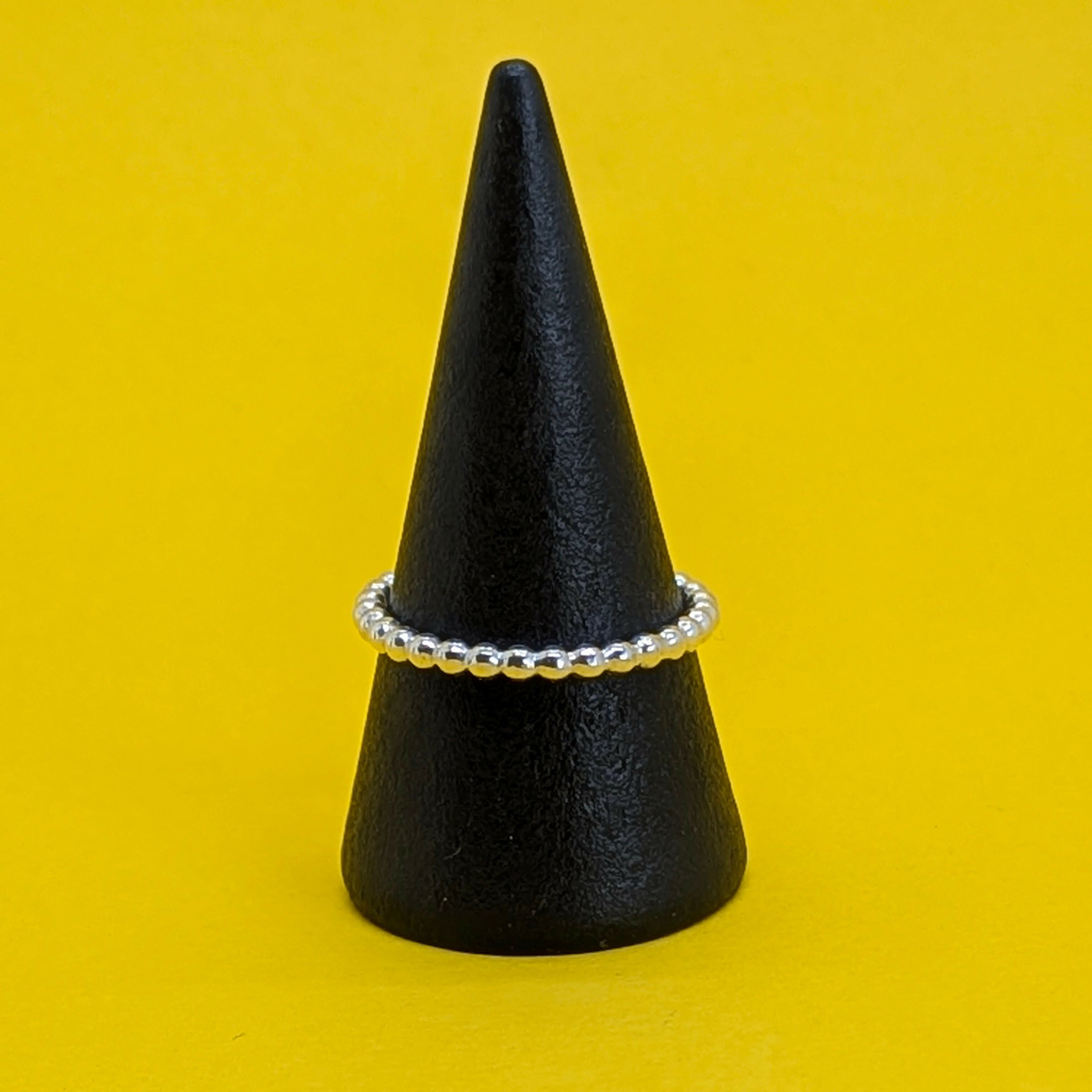 Sterling Silver Beaded Stacker Ring