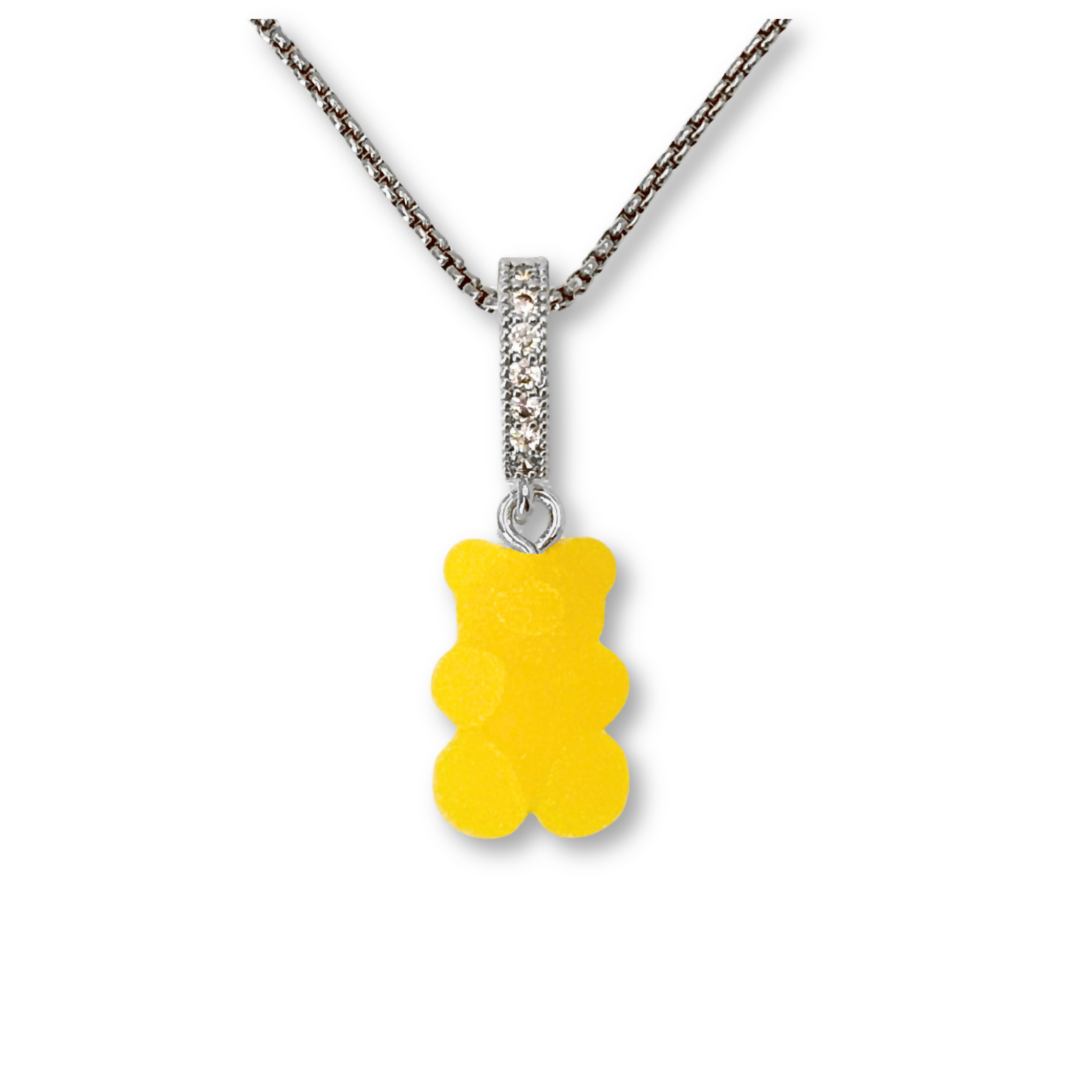 Sugar Coated Gummy Bear Pendant in Fresh Orange Juice