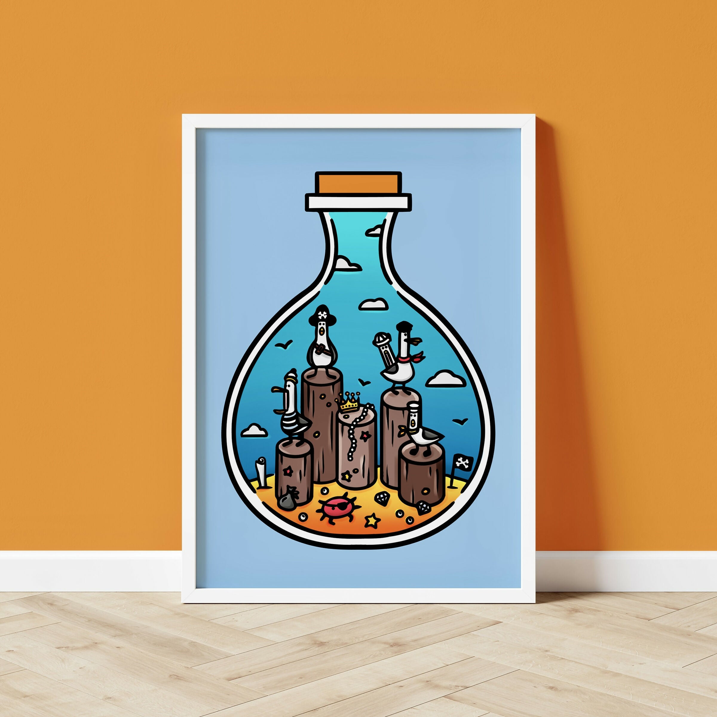 Print - Pirate Seagulls