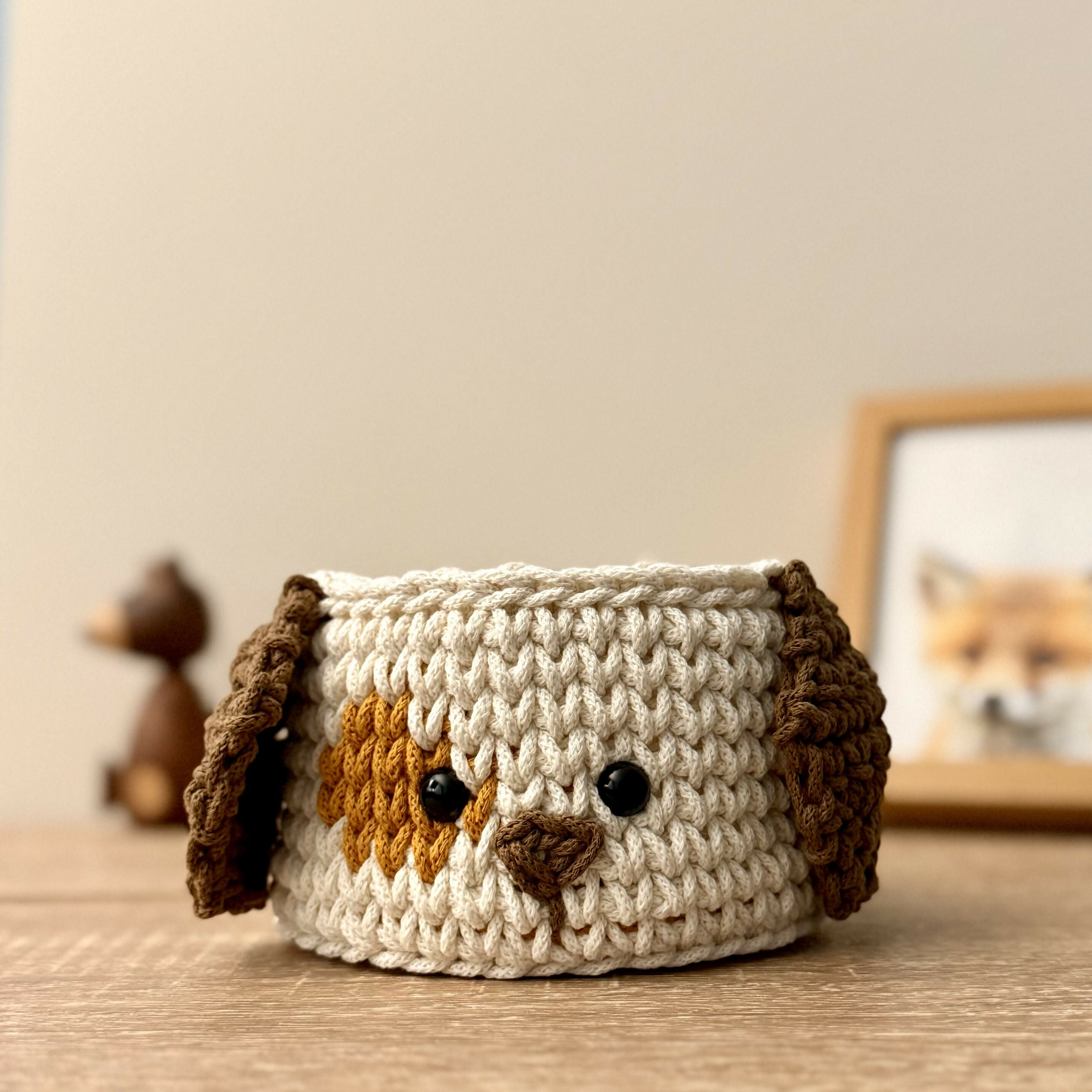 Crochet Puppy Basket