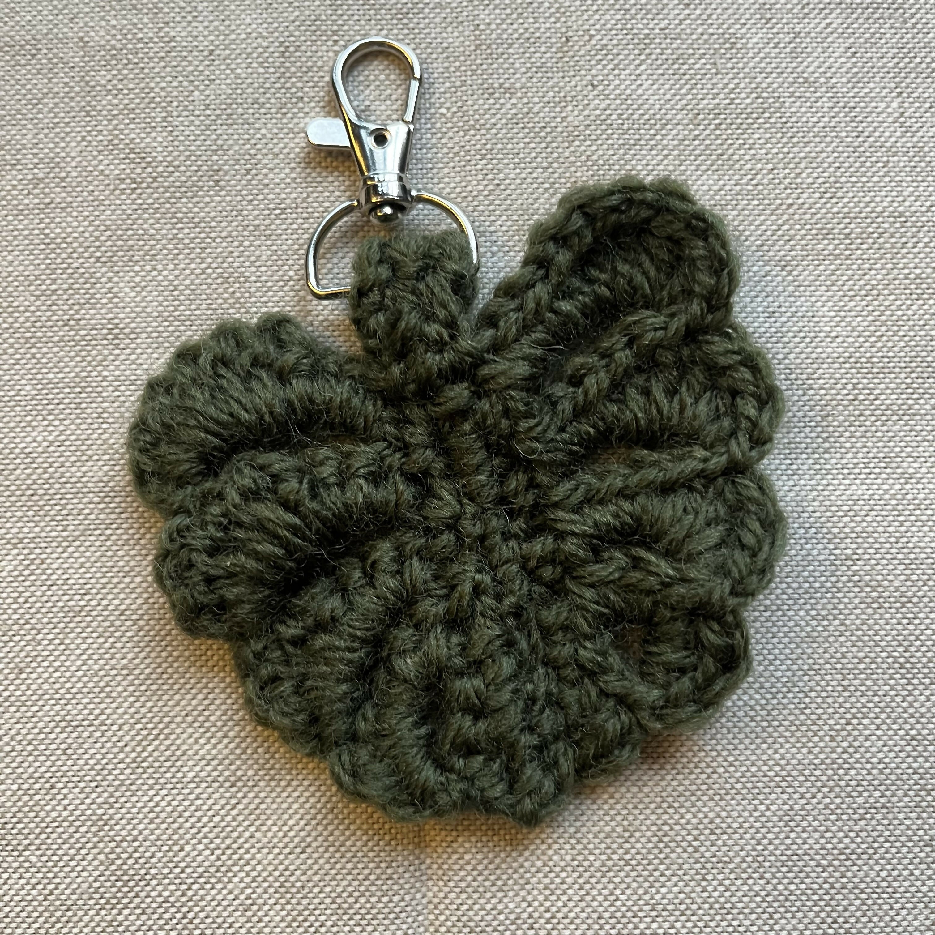 Crochet Leaf Key Chain