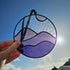 Purple Mountainscape Stained Glass Suncatcher