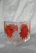 Hand Painted Glass Candle Holder.