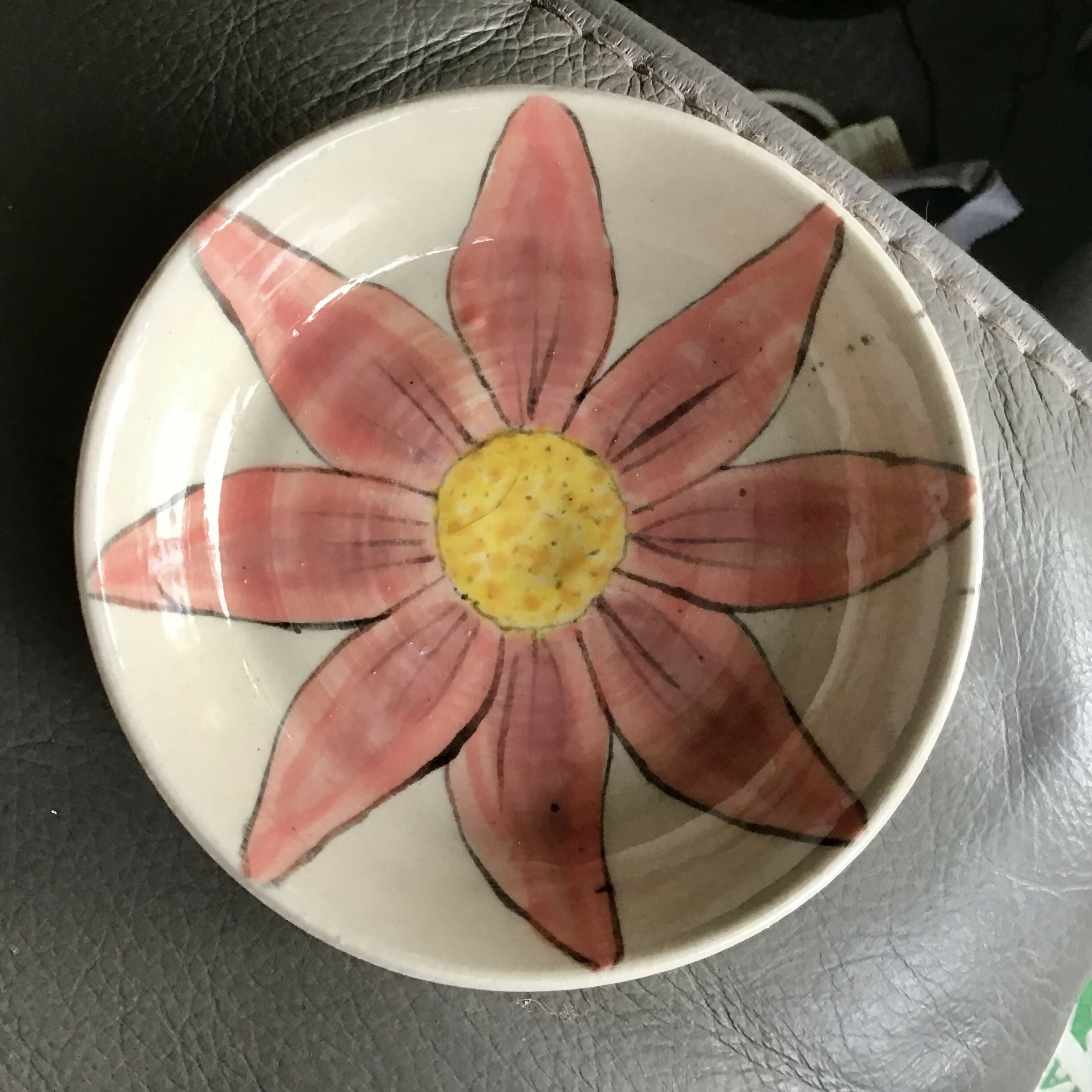 Handpainted Flower Dish