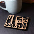 I Hate People Laser Cut Wooden Coaster