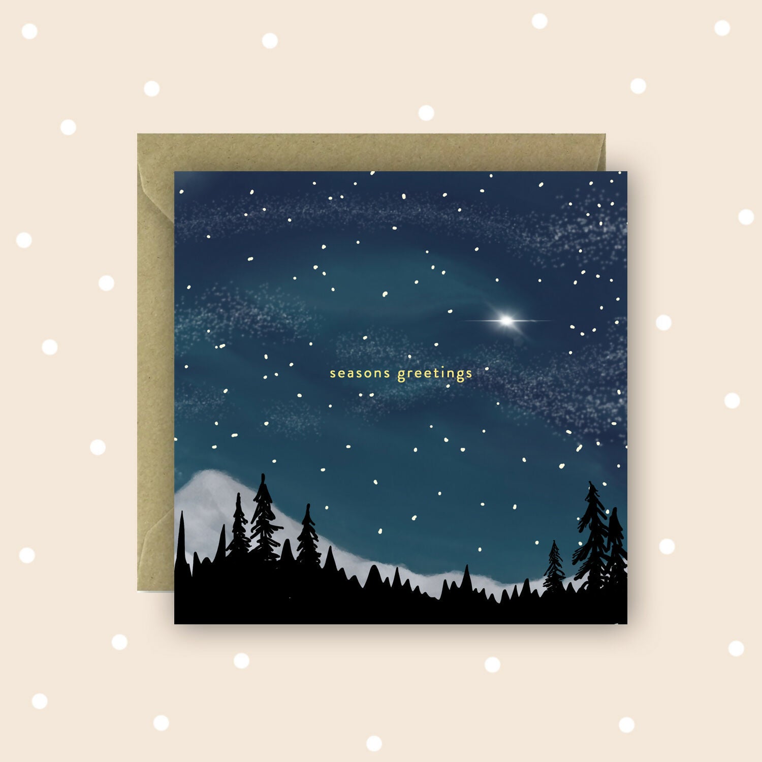 Starry Skies Christmas Card Pack of 4