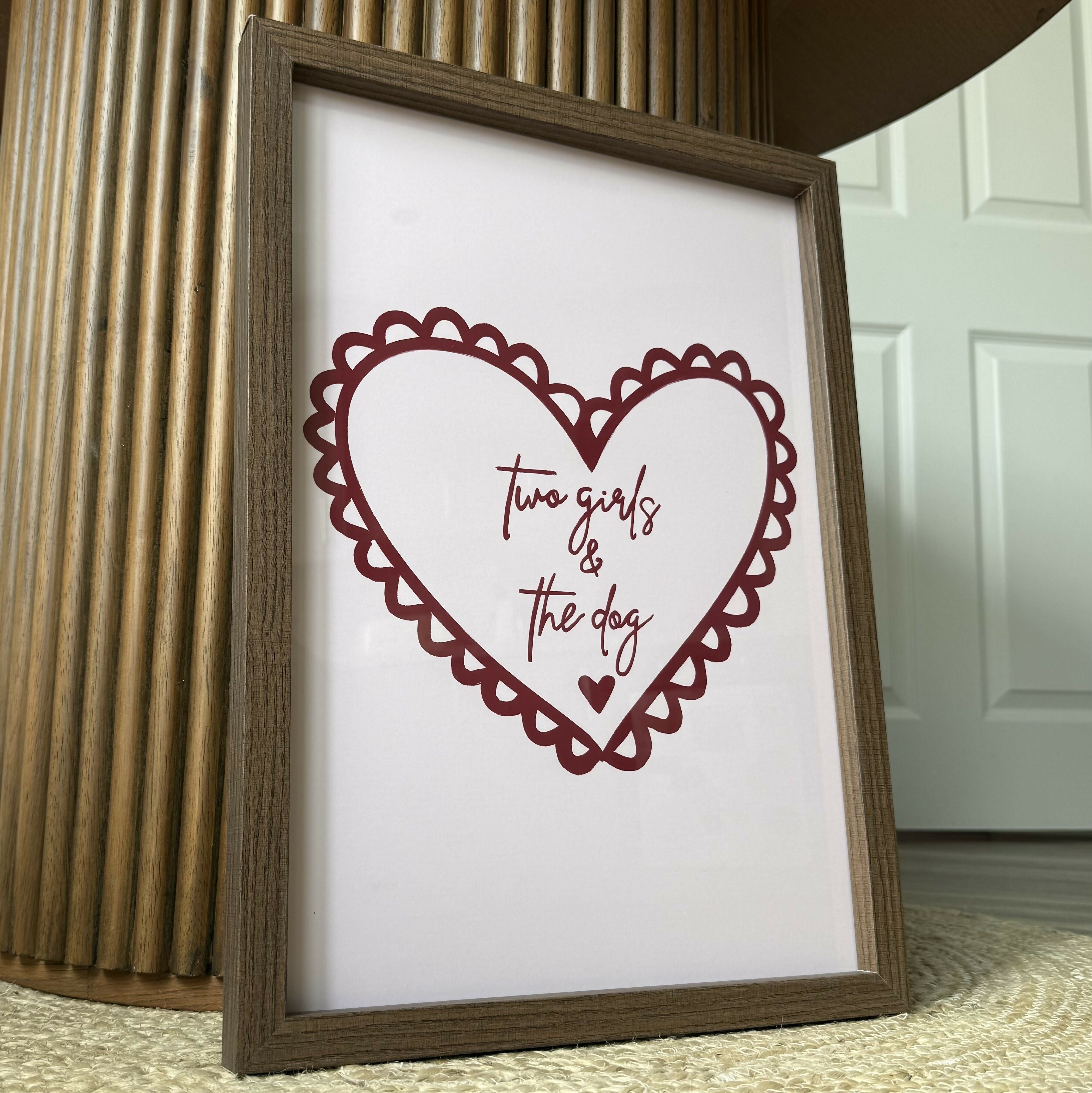 TWO GIRLS AND THE DOG PRINT