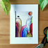 Signed Mini Art Print | Abstract Landscape Watercolour Painting