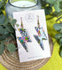Funky Pattern Collection - Lightening Bolts Polymer Clay Earrings Hooks