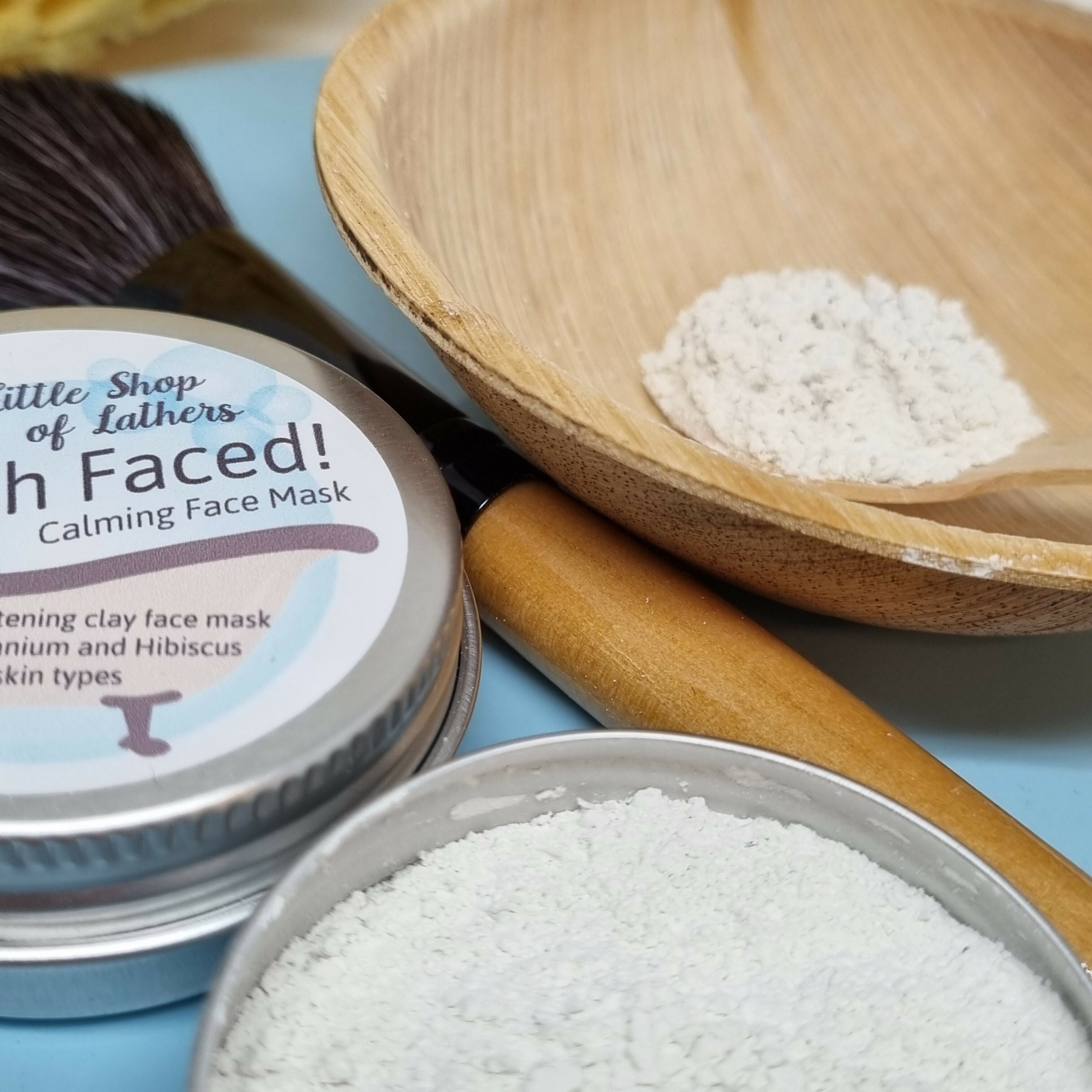 French Clay Exfoliating Rose Essential Oil Face Mask with Hibiscus Powder - Calming