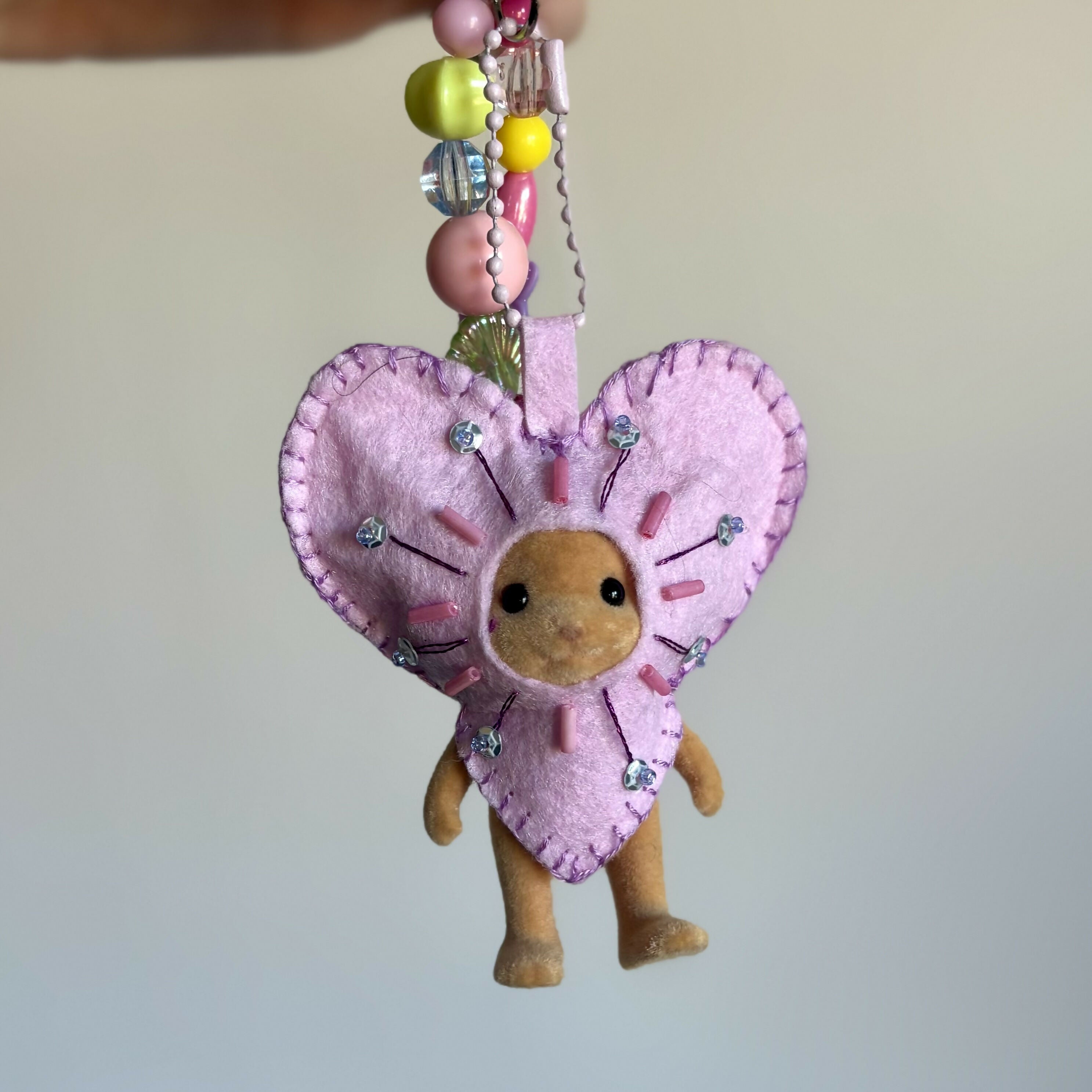 Heart Dog Keyring