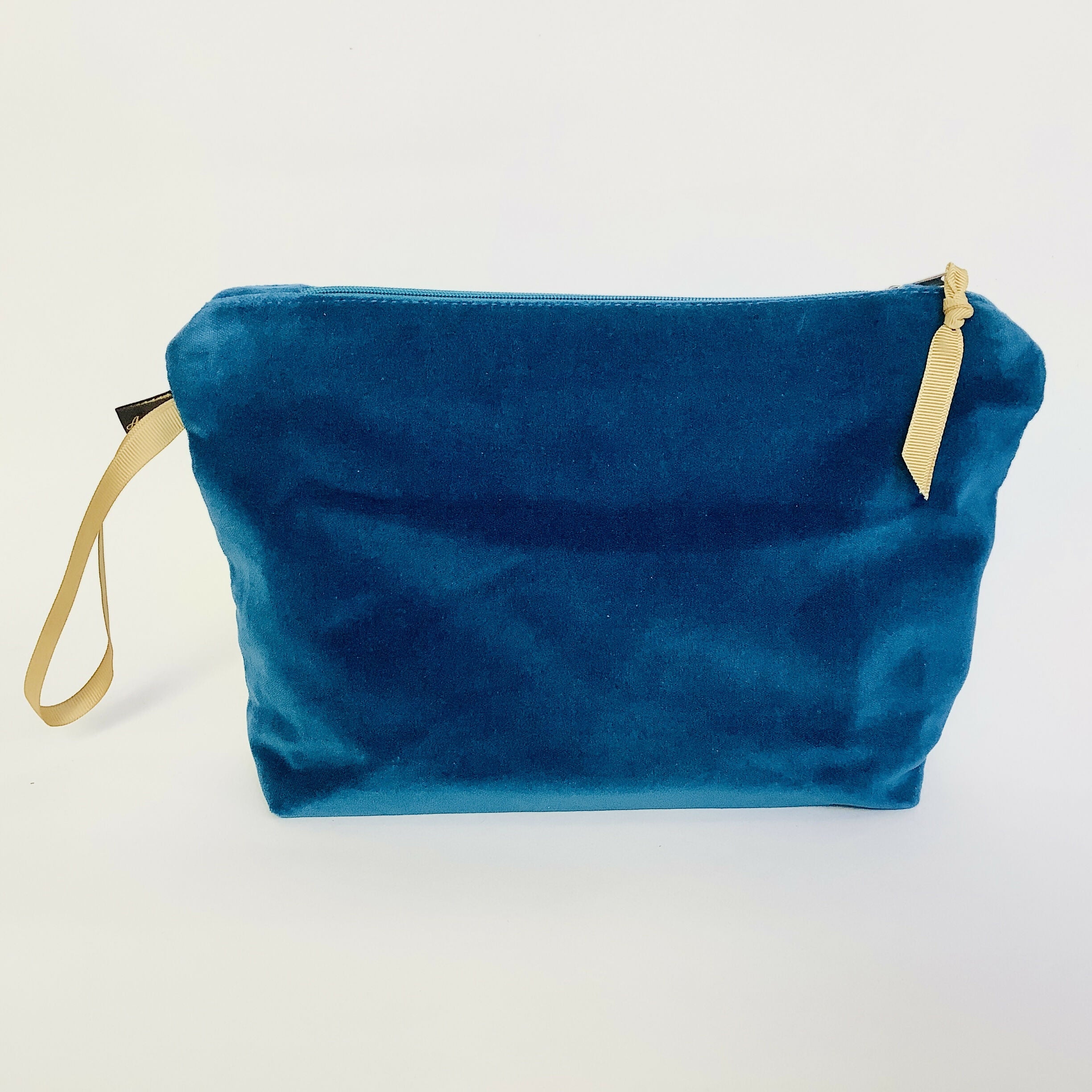 Teal Velvet Hummingbirds Makeup Bag