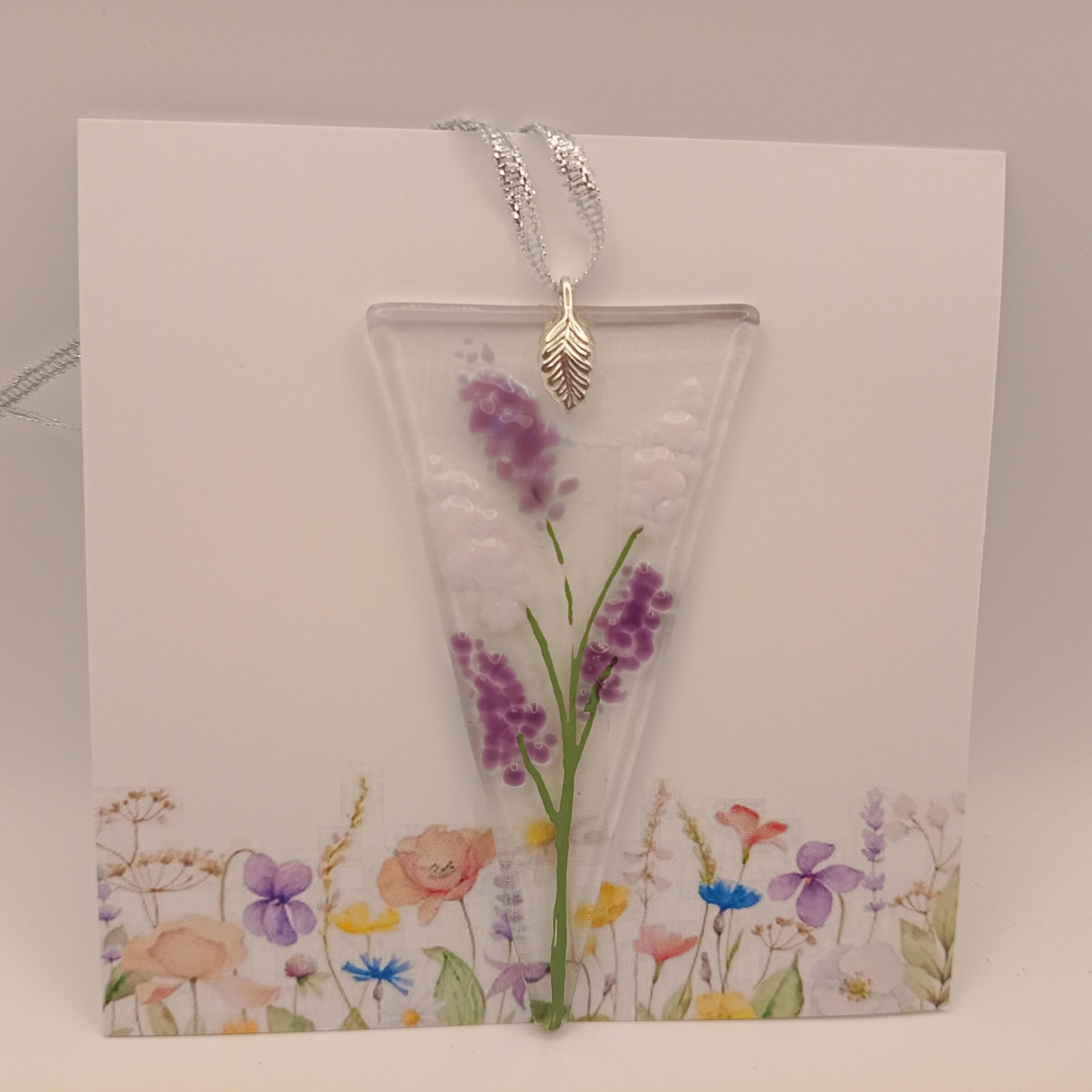 Fused Glass Flower Card