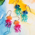 Handmade Jellyfish Resin Dangle Earrings