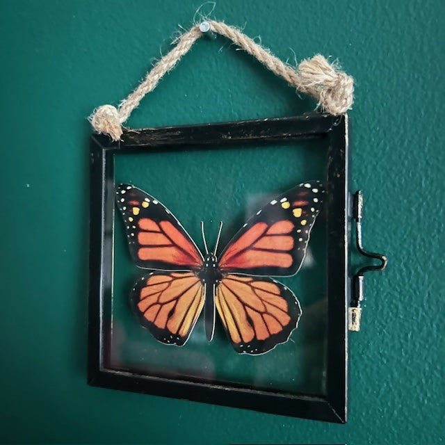 Lovely Faux Paper Monarch Butterfly In An Antique Inspired Frame