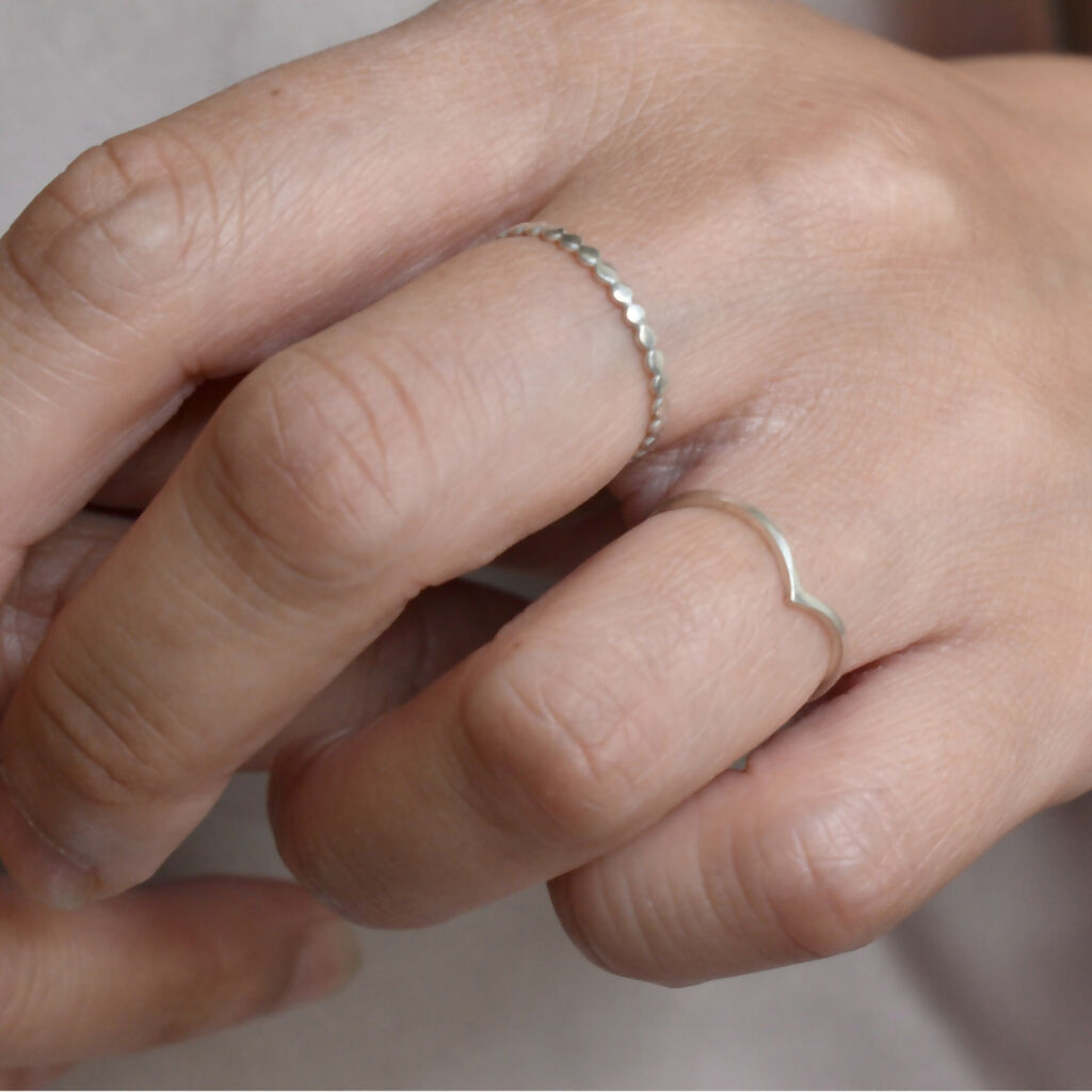 Sterling Silver Chevron Ring