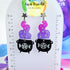 Handmade Witchy Cauldron Resin Halloween Earrings