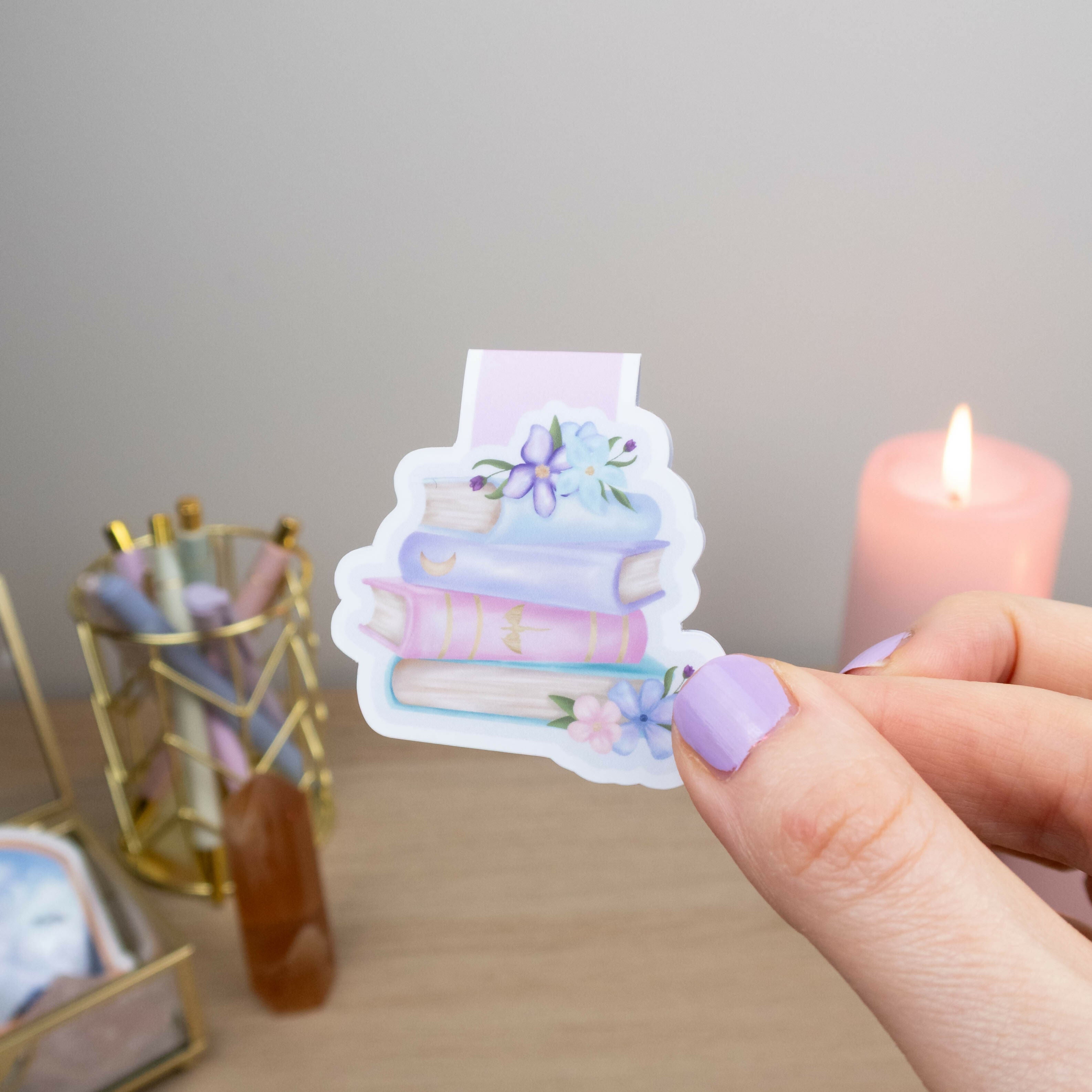 Fantasy Book Stack - Magnetic Bookmark