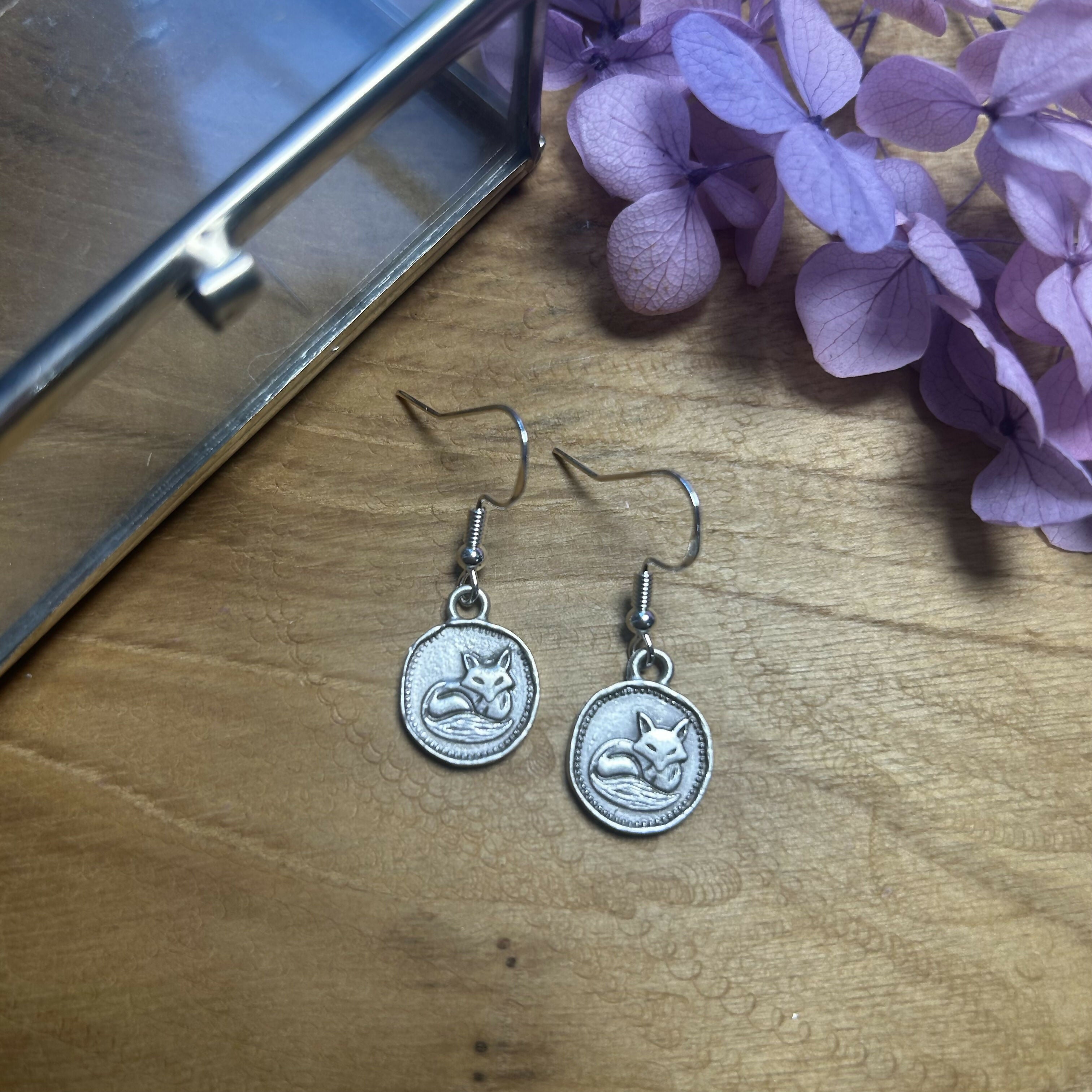 Lovely Fox Charm Earrings