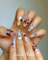 X'mas Ribbons Handmade Press-on Nails