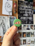 Pixel Clown Fish Pin Badge In Green