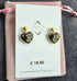 Stainless Steel Real Dried Flowers Dangle Earrings
