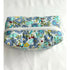 Blue Retro Floral Flower Quilted Waterproof Makeup/Toiletry Bag