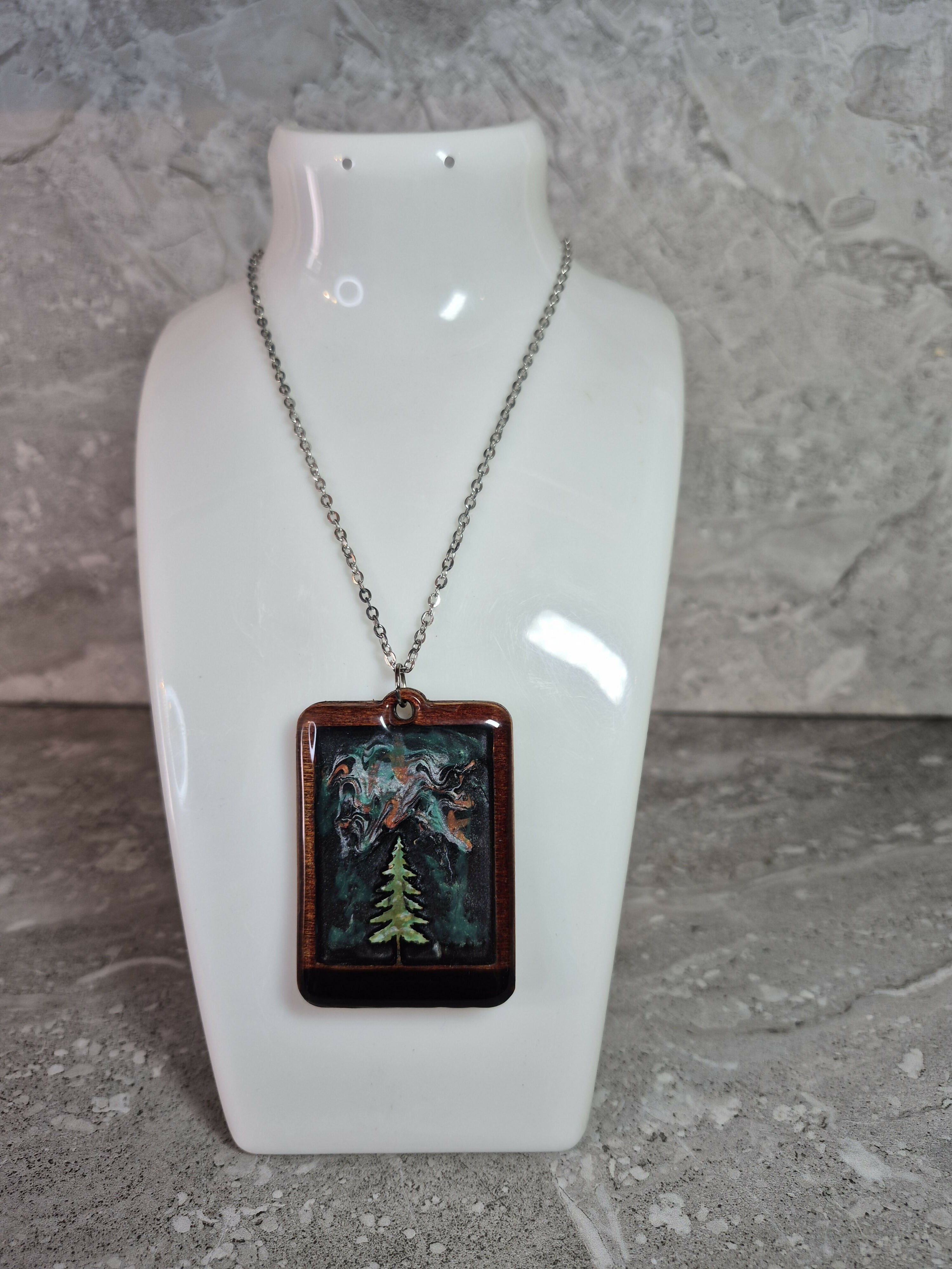Unique Handcrafted Landscaped Scene Pendant