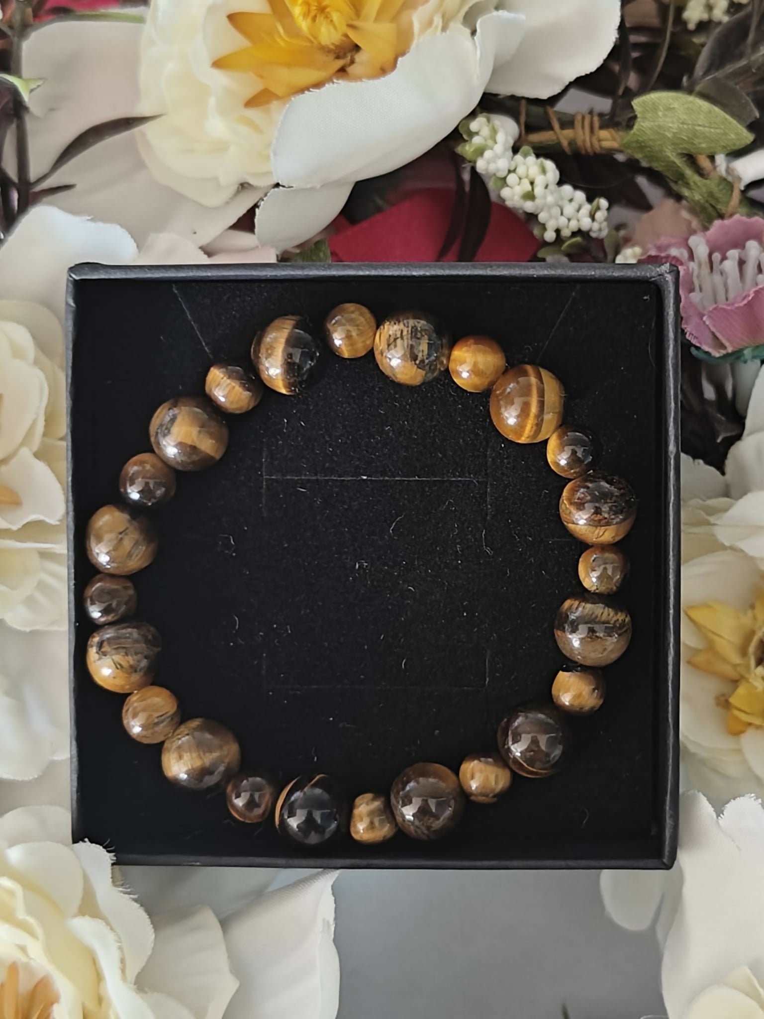 Tiger's Eye Crystal Bead Bracelet