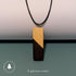 Two-Tone Wood Pendant Necklace
